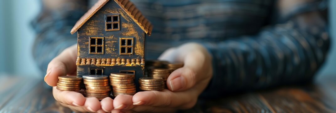 Visualize the process of refinancing a mortgage highlighting considerations such as interest rates closing costs and potential savings or risks for homeowners.