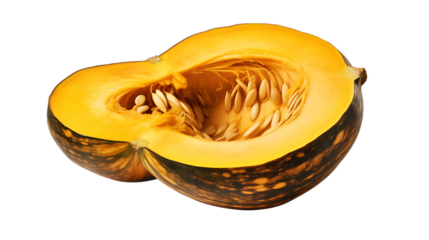 An acorn squash with a transparent background.
