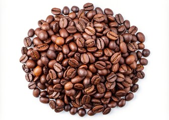 Fototapeta premium Coffee beans on white background
