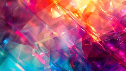 s Style Abstract Digital Design with Vibrant Holographic Colors. Concept Abstract Art, Digital Design, Holographic Colors, Vibrant Palette, 80s Style