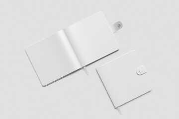 Blank Notebook Square Mockup