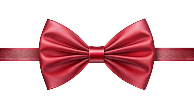 Classic Bow Tie Ribbon - A high-resolution image of a classic bow tie ribbon, neatly tied and isolated on a transparent background. Perfect for formal event invitations or gift-related themes.
