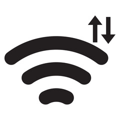 WIFI icon.  WIFI icon in black .WIFI  vector illustration for the internet hotspot access button. vector illustration.