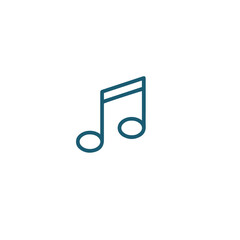 music vector line icon , multimedia icon