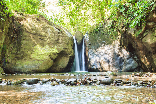 great Waterfall in Costa Rica in april season
