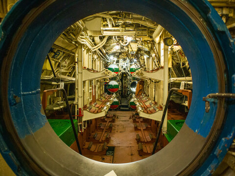 The Museum of Glass and Submarine &ldquo;Slava&rdquo; (which means &ldquo;glory&rdquo; in Bulgarian) in Beloslav near Varna, Bulgaria. 