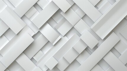 3D rendering of a complex geometric pattern made of interlocking white rectangular shapes.