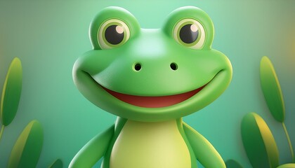 Naklejka premium Sapo 3d kawaii