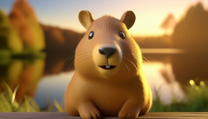 Capivara 3d Kawaii