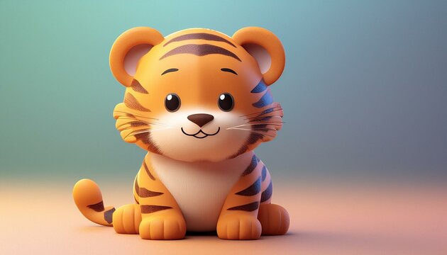 Tigre 3d kawaii