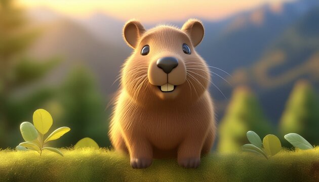 Capivara 3d Kawaii