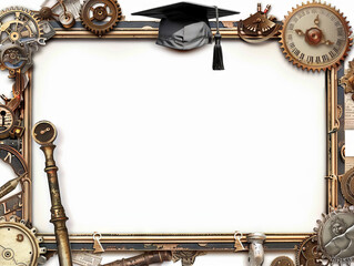 Steampunk themed Graduation Day graphic