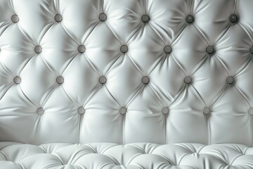 Close up shot of a white leather couch, perfect for interior design projects