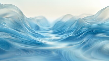 An abstract composition of light blue digital waves, with a clean, unoccupied center ideal for targeted advertising