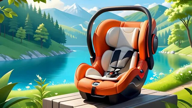 car seat child safety vector 
