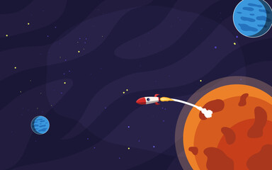Cartoon galaxy background vector