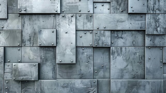 Industrial metal background with rivets.