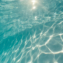 Blue sea water surface. Reflection of sunlight on the water surface. Abstract background for design.