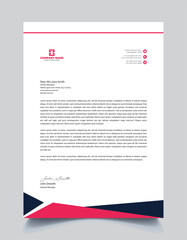 Vector clean simple corporate a4 letterhead layout for print