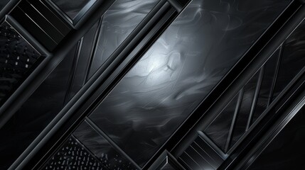 Obraz premium The image is a dark metal background with a glowing white light in the center