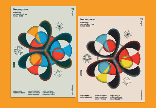 Stylish Poster Layout Design Concept in International Style
