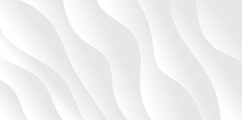  Abstract white paper wave background and abstract gradient and white wave curve lines banner background design. White wave modern abstract background design. space style. white background.