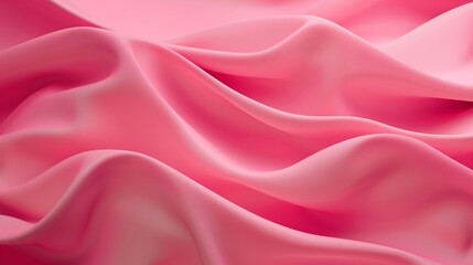3D pink romantic silk shiny fashion luxury background with gradient for web advertising technology branding Valentine's day holiday
