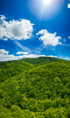 Obraz premium Aerial view of Strandzha mountains in Bulgaria 