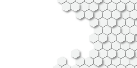 White Hexagonal Background. Luxury White Pattern. Vector Illustration. 3D Futuristic abstract honeycomb mosaic white background. geometric mesh cell texture. modern futuristic wallpaper.