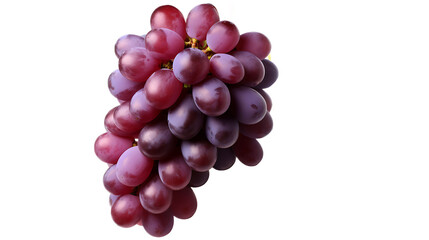 Fototapeta premium Grapes and a grape slice with a transparent background.