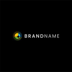 Fototapeta premium sun and light logo concept for solar energy company