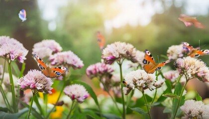 butterflies and flowers