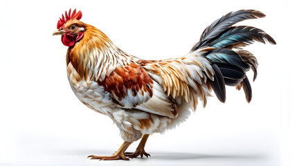 Isolated chicken on white background 