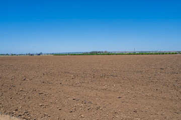 Rural farm land ready to plant