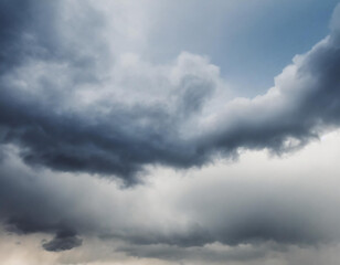 Obraz premium Dramatic sky with dark clouds before a thunder-storm