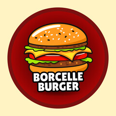 Pizza burger borcelle victer in premium illustration