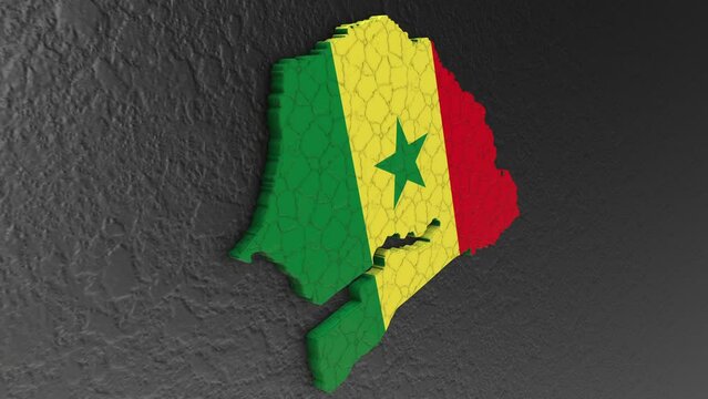 Senegal map 3d. 3d map of Senegal.
