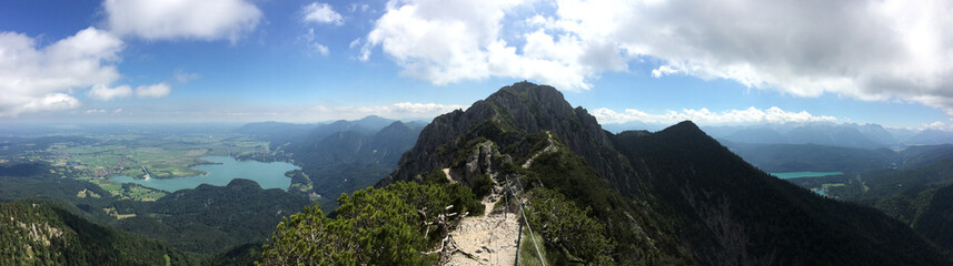 Herzogstand mit Kochelsee und Walchensee - Bayrische Voralpen