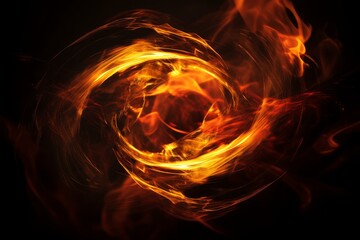 Fototapeta premium Radiant Swirl fire flames. Nature energy. Generate Ai