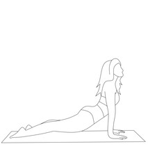 vector of young woman doing yoga exercises.
perfect vector collection