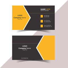 Minimal double-sided modern creative and clean layout simple vector illustration corporate business card design