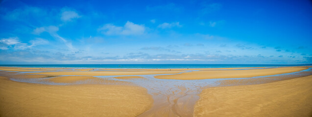 Panorama de la Plage du débarquement de Omaha Beach à Vierville-sur-Mer