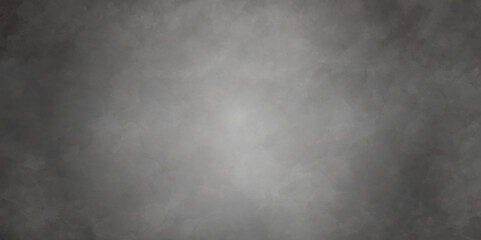 Abstract black and grey background with spotlight border and watercolor painted old grunge or smoke texture. black wall, stone texture for the background. beautiful grey watercolor grunge.
