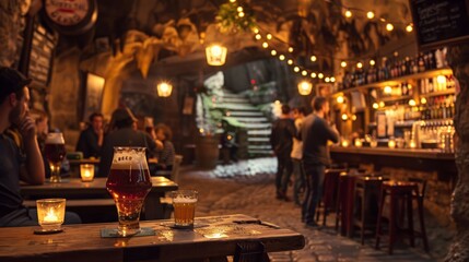 The Valkenburg Beer Festival in the Netherlands set in the historic Valkenburg caves where beer enthusiasts gather to sample craft beers from local and international brewers combining unique tasting e