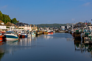 Fototapeta premium Dans le port de Port-en-Bessin en Normandie