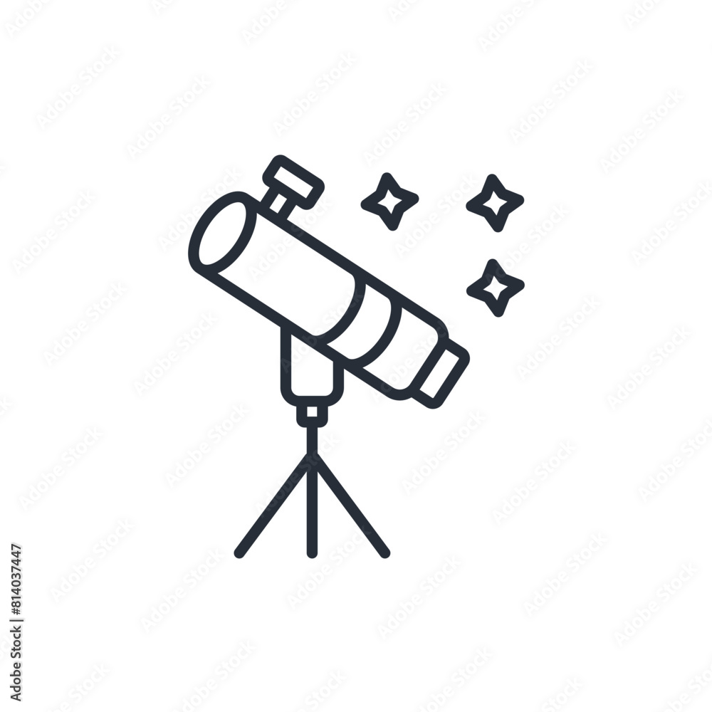Poster astronomy icon. vector.editable stroke.linear style sign for use web design,logo.symbol illustration