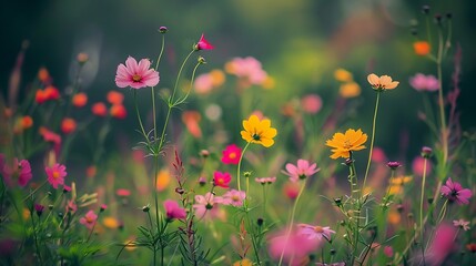 Along the roadside, a profusion of wildflowers blooms in riotous colors, their delicate petals swaying gently in the breeze like dancers in a summer breeze.