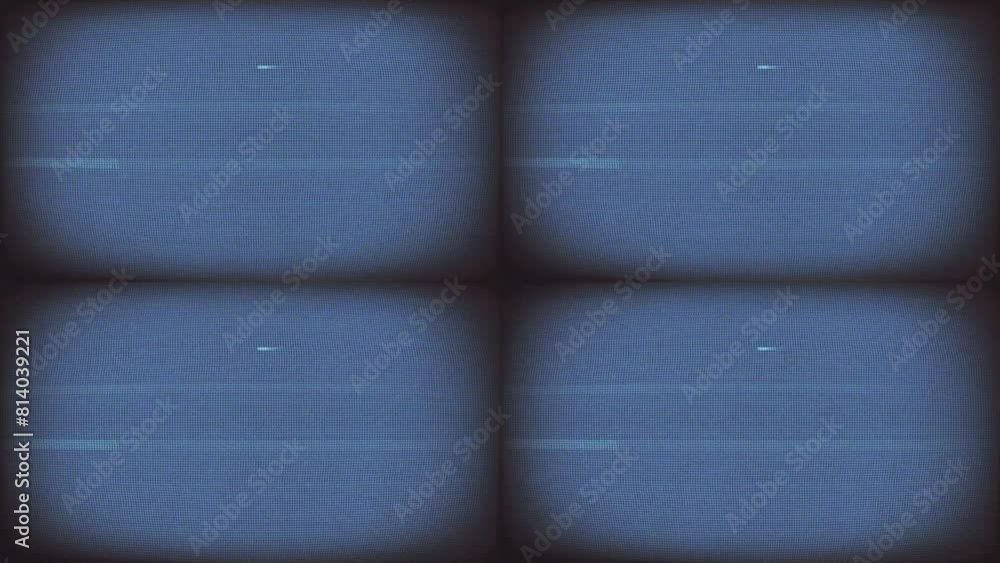 Poster set of television displays with glitch and static distorted effects