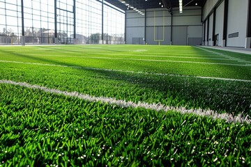 American football field turf with markings
