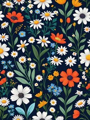 meadow floral pattern, Floral beauty